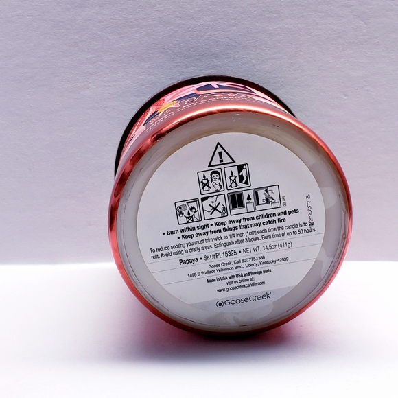 Goose Creek PAPAYA Large 3-Wick Candle, 14.5 oz - Picture 4 of 5